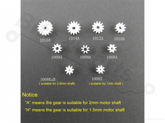 Plastic Gear Set 15 Pieces